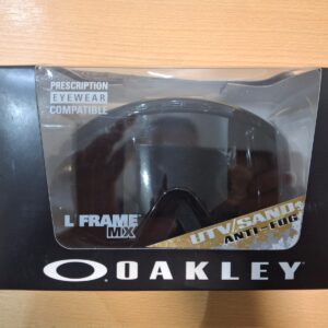 Antiparras Oakley L-Frame MX Sand | Jet Black (Lente Dark Grey + Clear)